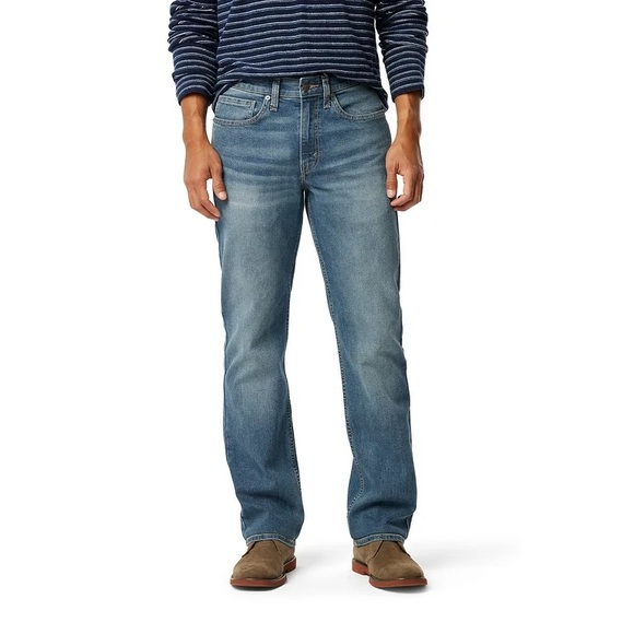 Levi Strauss Signature (Straight) Men's Blue Jeans Size 34-32 - Picture 1 of 10
